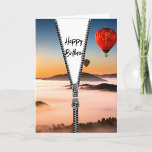 Happy Birthday Hot Air Balloons Card