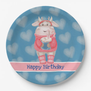 Happy Birthday Hot Chocolate Paper Plate