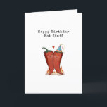 Happy Birthday Hot Stuff Card<br><div class="desc">Add some sizzle to their birthday with this playful card featuring two chilli peppers in love. Perfect for the "hot stuff" in your life, this fun and charming design is a creative way to share your love. Ideal for partners who set your heart on fire! The inside is left blank,...</div>
