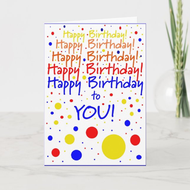 Happy Birthday! Humor Card (Front)
