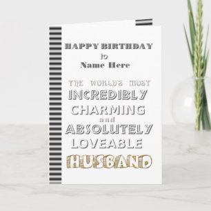Happy Birthday Husband Card