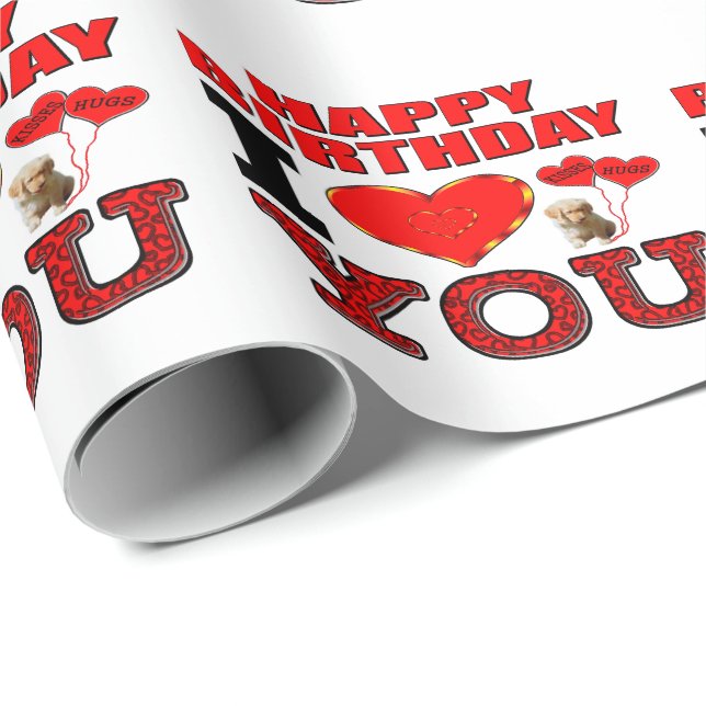 Happy Birthday I Love You Wrapping Paper (Roll Corner)