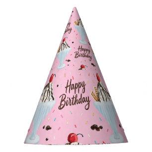 Happy Birthday Ice Cream Sundae Party Hat