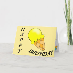 Happy Birthday Ice-Cream Sweet Message Card