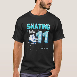 Happy Birthday Ice Skating 11th Bday Outfit Girl S T-Shirt