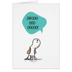 Happy birthday in dog fun greeting note card