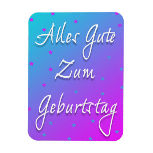 Happy Birthday In German Flexible Photo Magnet