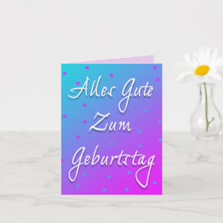 Happy Birthday In German Folded Greeting Card