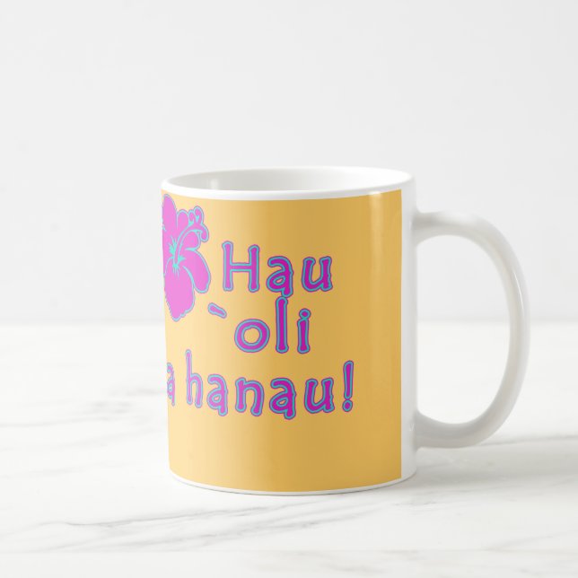 Happy Birthday In Hawaiian Coffee Mug (Right)