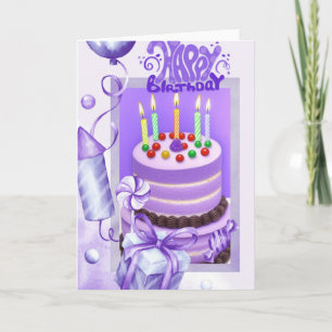 Happy Birthday in Lavender Card