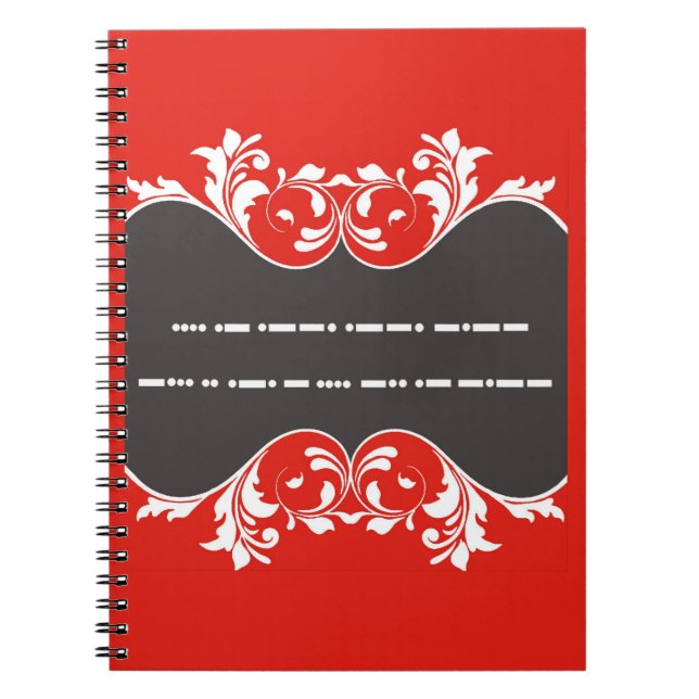 Happy Birthday in Morse Code 2 Notebook (Front)