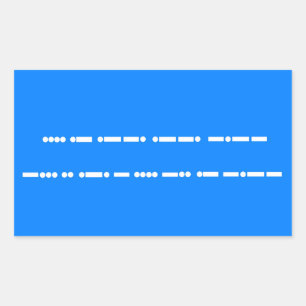 Happy Birthday in Morse Code Rectangular Sticker