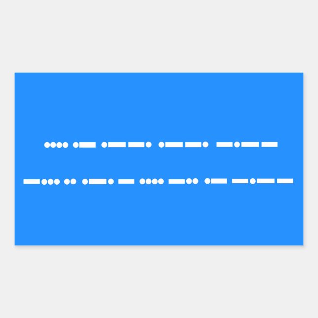 Happy Birthday in Morse Code Rectangular Sticker (Front)