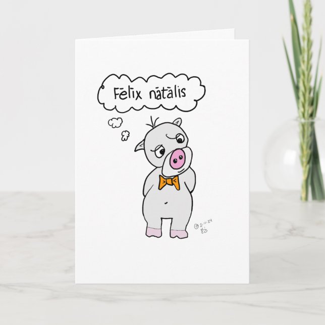 Happy Birthday in PIG-Latin birthday card (Front)