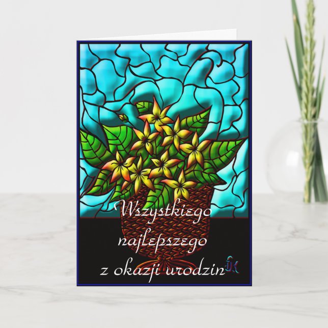 Happy Birthday in Polish Card (Front)