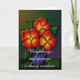 Happy Birthday in Polish Card