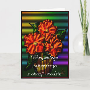 Happy Birthday in Polish Card
