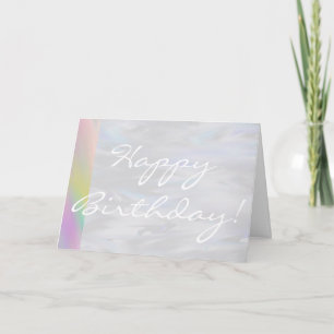 Happy Birthday in Purple Rainbow Greeting Card
