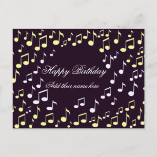 Happy Birthday- in song_ Postcard