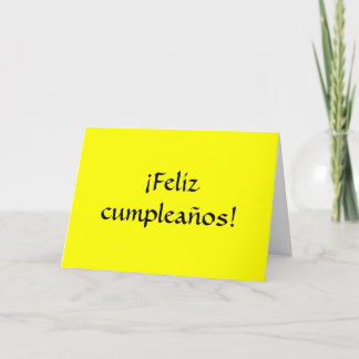 Happy Birthday in Spanish! Card