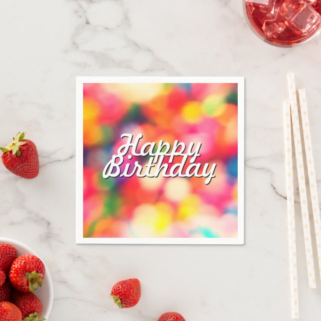 Happy Birthday in Sprinkles Napkin (Insitu)