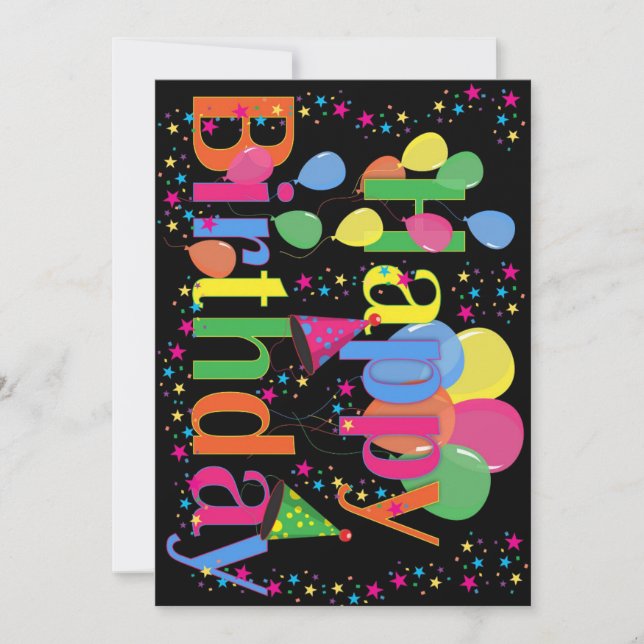 Happy Birthday Invitation (Front)