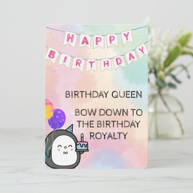 HAPPY BIRTHDAY INVITATION (Standing Front)