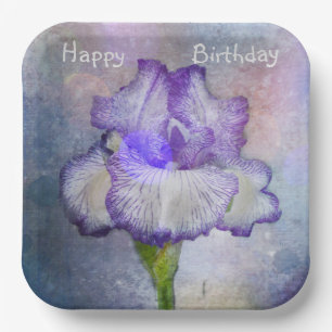 Happy Birthday Iris Paper Plates