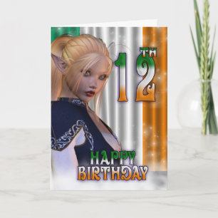 Happy Birthday Irish, Elf Card