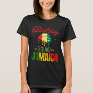 Happy Birthday Jamaica Squad Crew Bday Party Funny T-Shirt