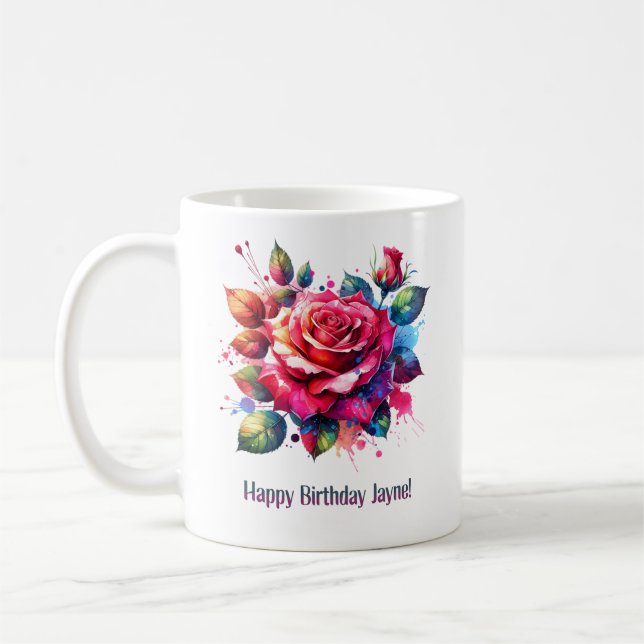 Happy Birthday Jayne Coffee Mug (Left)