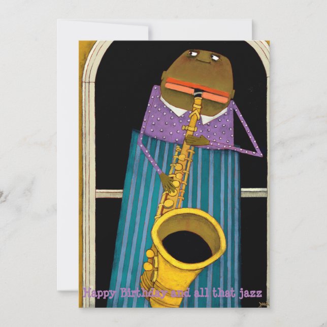 Happy Birthday Jazz Card (Front)