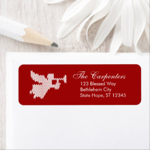 Happy Birthday Jesus  Angel Christian Religious Return Address Label