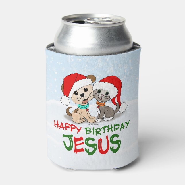 Happy Birthday Jesus Can Cooler (Can Front)
