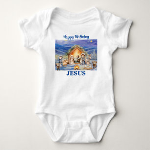Happy Birthday Jesus Christmas Bodysuit