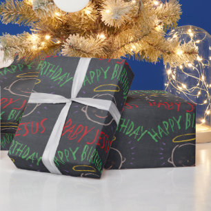 Happy Birthday Jesus - Christmas Christian Christ Wrapping Paper