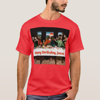 Happy Birthday Jesus Christmas Funny Theme T-Shirt