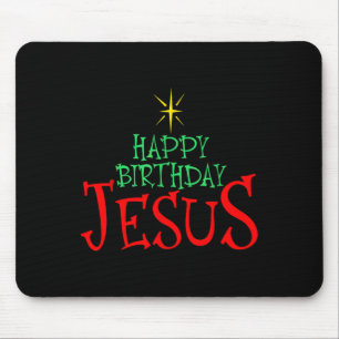 Happy Birthday Jesus Christmas Happy Birthday Jesu Mouse Pad