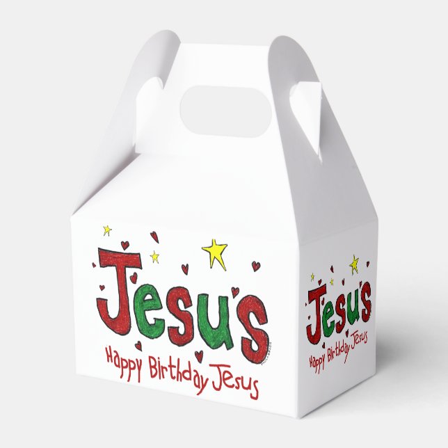 Happy Birthday Jesus Favour Box (Back Side)