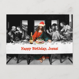 Happy Birthday, Jesus! Funny Christmas Holiday Postcard