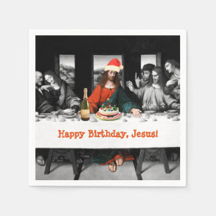Happy Birthday, Jesus! Funny Christmas Napkin