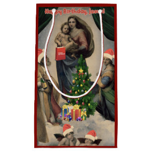 Happy Birthday, Jesus! Funny remake of Raphael Small Gift Bag