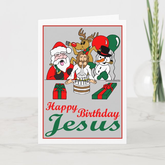 Happy Birthday Jesus Holiday Card (Front)