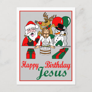 Happy Birthday Jesus Holiday Postcard