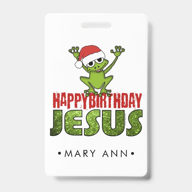 Happy Birthday Jesus ID Badge (Front)