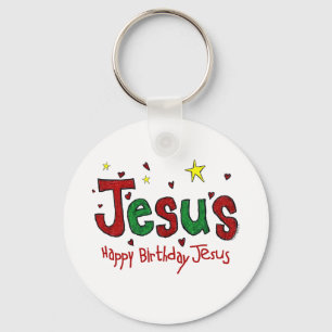 Happy Birthday Jesus Key Ring