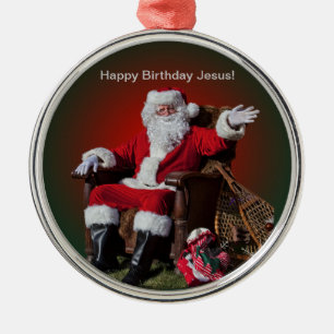HAPPY BIRTHDAY JESUS METAL TREE DECORATION