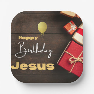Happy Birthday Jesus Paper Plate