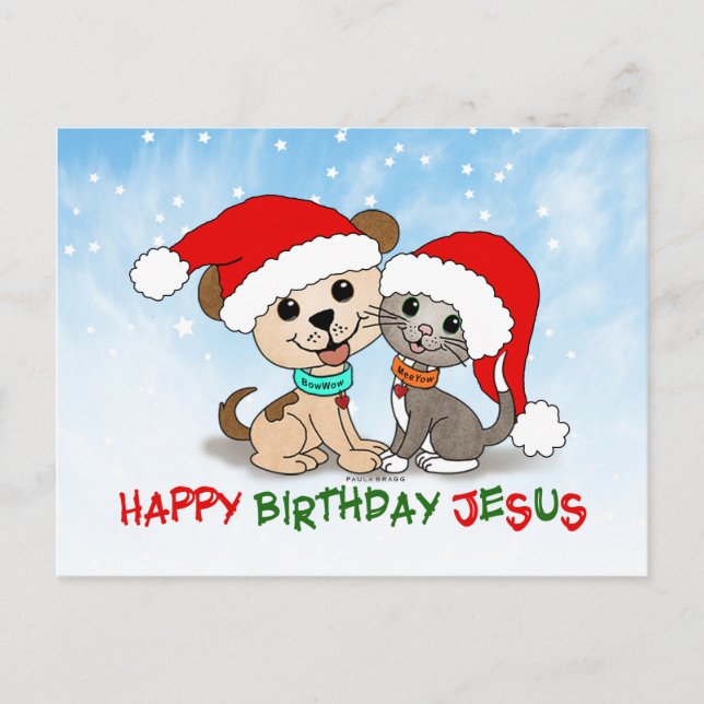 Happy Birthday Jesus Postcard (Front)