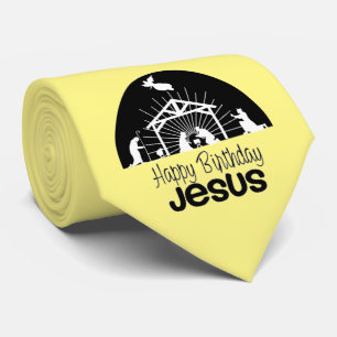 Happy Birthday Jesus Tie